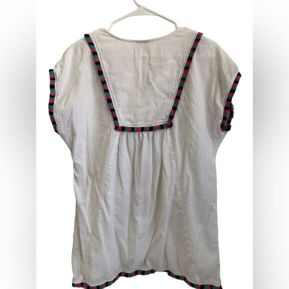 J. Crew White Textured Boho Top - Picture 2 of 5